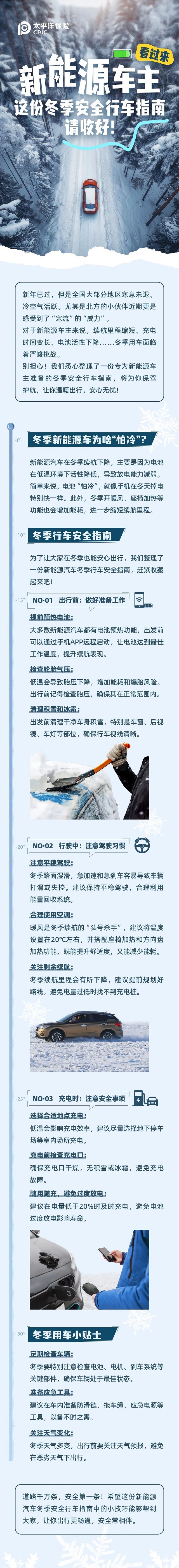 新能源車主看過來，這份冬季安全行車指南請收好！